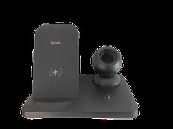 Безпровідна зарядка Hoco CW33 3in1 Black (packing 27)
