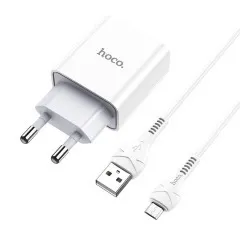 Мзп Hoco C81A 2in1 Micro 1Usb White (packing 23/138)