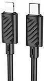 Кабель Usb iPhone 5G Hoco X88 Black 1m (packing 30/420). Фото 3