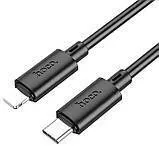 Кабель Usb iPhone 5G Hoco X88 Black 1m (packing 30/420). Фото 4