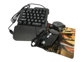 Ігровий набір для телефона 5in1 (клавіатура, мишка, коврик, підставка, Hub). Фото 7