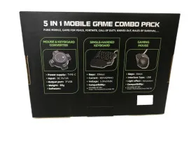 Ігровий набір для телефона 5in1 (клавіатура, мишка, коврик, підставка, Hub). Фото 10