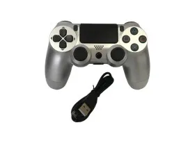 Джойстик PS4 Безпровідний (no logo) Silver. Фото 5
