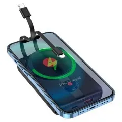 Power Bank (10000mah) Hoco J92 22.5W Безпровідний Black. Фото 6