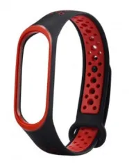 Браслет Mi Band 5/6/7 Sport Black/Red. Фото 2