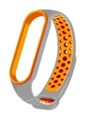 Браслет Mi Band 5/6/7 Sport Grey/Orange. Фото 2