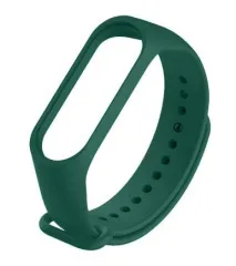 Браслет силіконовий Mi Band 5/6/7 Dark Green. Фото 2