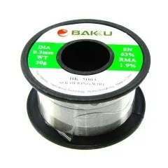 Припій Baku BK-5003 (0,3 мм, 50 гр, Sn 63% , Pb 35.1%, rma 1.9%)
