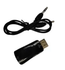 Адаптер Hdmi-Vga + 3,5 Black (small). Фото 2