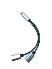 Адаптер JH-017 lighting to 2 lighting (handsfree, charging). Фото 2