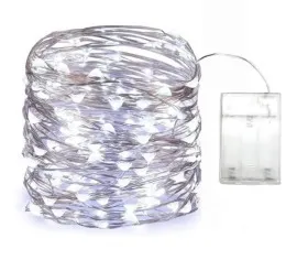 Гірлянди на батарейку + usb нитка 100 діодів 10м White. Фото 2