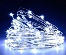 Гірлянди на батарейку + usb нитка 50 діодів 5м Blue. Фото 2