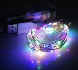 Гірлянди на батарейку + usb нитка 50 діодів 5м Color