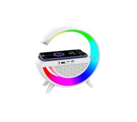 Настільна лампа з безпровідною зарядкою і bluetooth колонкою BT-2301/XL-539 White. Фото 4