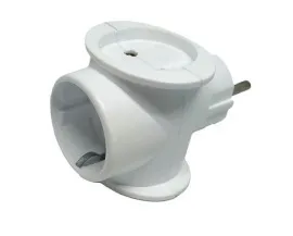 Трійник в розетку 16А White. Фото 2