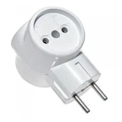 Трійник в розетку 6А White. Фото 2