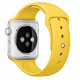 Браслет силіконовий для Apple watch 42mm/44mm/45mm/49mm Yellow. Фото 3