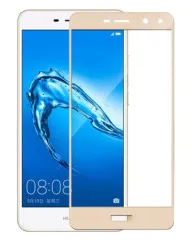 Захисне скло Huawei Y6 2017 3D-Картон Gold. Фото 3