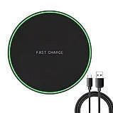 Безпровідна зарядка коло Fast Charge Black. Фото 3