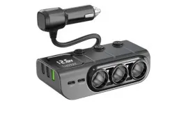 Авторозгалужувач 3 гнiзда 3Usb 2xType c Earldom ET-CS4. Фото 2