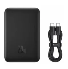 Power Bank (10000mah) Baseus Magnetic Mini Air Wireless 20W Black. Фото 3