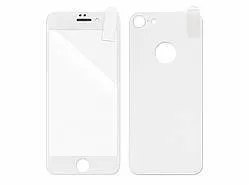 Захисне скло iPhone 8 3D 2in1 White+Gold. Фото 5