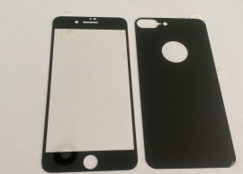 Захисне скло iPhone 8+ 3D 2in1 Black+Black