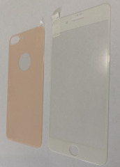 Захисне скло iPhone 8+ 3D 2in1 White+Gold