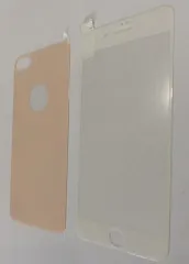 Захисне скло iPhone 8+ 3D 2in1 White+Gold. Фото 3