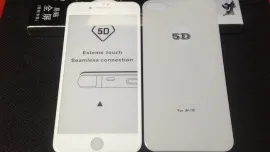 Захисне скло iPhone 8+ 5D 2in1 White+White. Фото 3