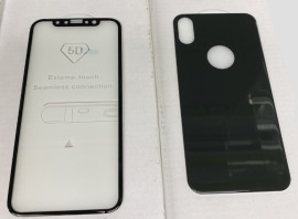 Захисне скло iPhone X\XS 5D 2in1 Black+Black