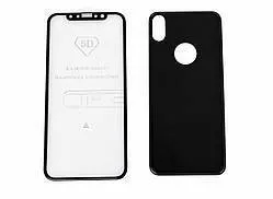Захисне скло iPhone X/XS 5D 2in1 Black+Black. Фото 2