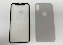 Захисне скло iPhone X/XS 5D 2in1 Black+White. Фото 2