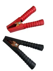 Крокодили для акумулятора 140mm повна ізоляція (комплект 2шт). Фото 2