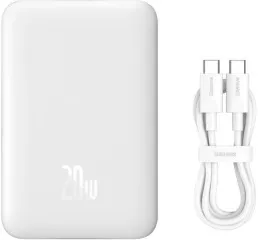 Power Bank (10000mah) Baseus Magnetic Mini Wireless 20W White. Фото 2