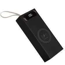 Корпус для Power Bank L16 на 16 акб 18650 з безпровідною зарядкою та ліхтарем 22.5W Black