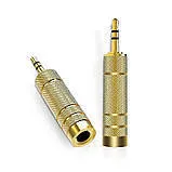 Адаптер мікрофон 6,3-3,5 Gold. Фото 3