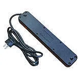 Мережевий фільтр,подовжувач J02 на 3usb + Type c + 4 розетки 3000W 2м Black. Фото 3