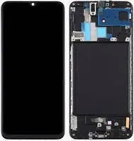 Lcd + Touchscreen Samsung A70/A705 Black Oled з рамкою (big lcd)