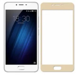 Захисне скло Meizu M5 3D-Картон Gold. Фото 3