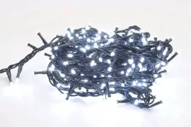Гірлянди діодні 400 діодів на чорному кабелі White 15м. Фото 2