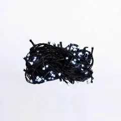 Гірлянди діодні 400 діодів на чорному кабелі White 15м. Фото 5