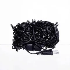 Гірлянди діодні 400 діодів на чорному кабелі White 15м. Фото 7