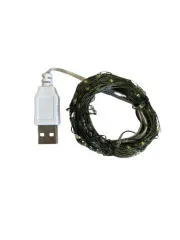 Гірлянди Роса 200 діодів зелена нитка 20м Usb Yellow