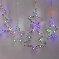Дощик зірочки і ялинки 120 led Color 3м