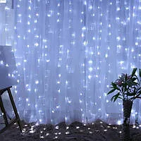 Штора капля роси 200 діодів White 3*2м