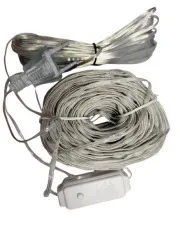 Гірлянди 400 діодів біла широка стрічка 50м Yellow. Фото 2