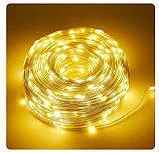 Гірлянди 400 діодів біла широка стрічка 50м Yellow. Фото 2