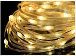 Гірлянди 400 діодів біла широка стрічка 50м Yellow. Фото 4