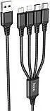 Кабель Usb  Hoco X76 4in1 (iPhone+Micro+2Type C) 1m. Фото 3